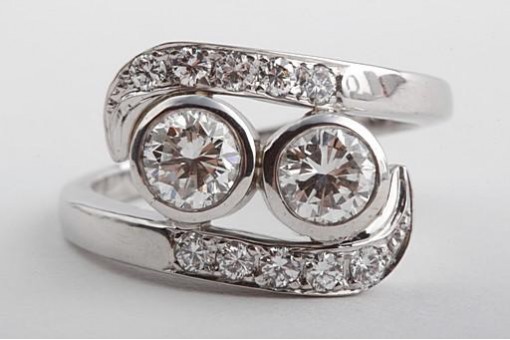 Brillant Diamant Ring 1ct lupenrein 750 18Kt Weiß Gold Handarbeit Zertifikat