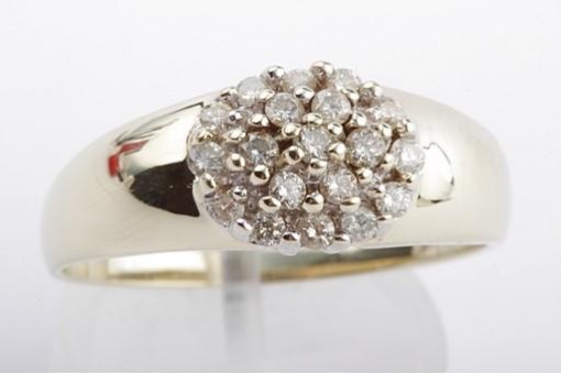 Brillant Diamant Ring 0,5ct 585 14K Gelb Gold Größe 66 Top