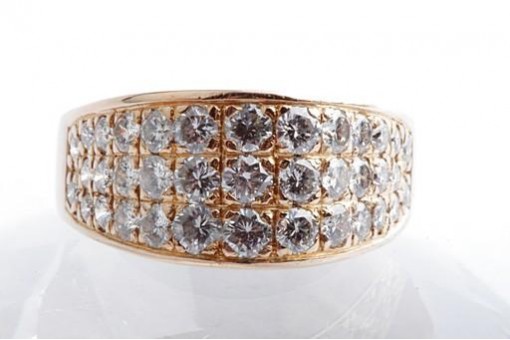Designer Brillant Diamant Ring 1,45ct 750 18K Rosé Gold Gr. 54 17,2mm EDEL