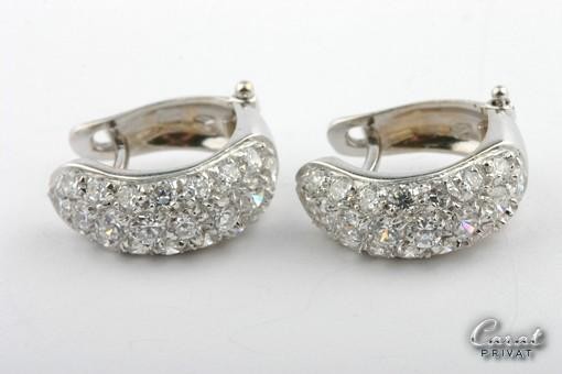 Ohrringe Ohrstecker 750 er Weiß gold Zirkonia earrings white gold