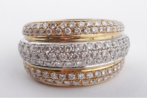 Brillant Diamant Ring 2ct 750 18kt Bicolor Gold Brilliant Gr 51 Luxus