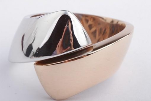 Ring Bicolor Gold Weißgold Rosegold 18K 750 Top!