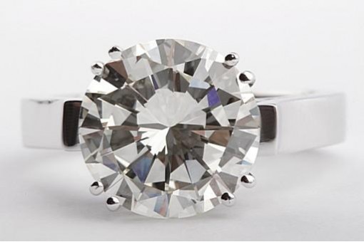 Brillant Diamant Ring 4ct Solitär 750 18kt Weiß Gold Wertgutachten 77000 HRD