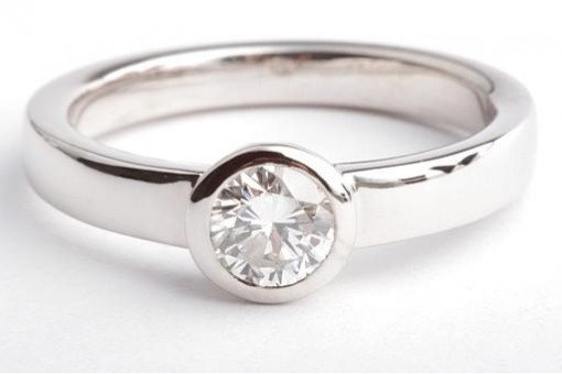 Brillant Ring 0,55ct 585 14K Weißgold Solitär Ringe Diamant 55 17,5mm