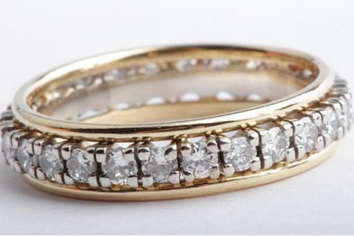 Memory Brillant Diamant Ring 1,17ct 585 14K Gelbgold 26 Brillanten 56