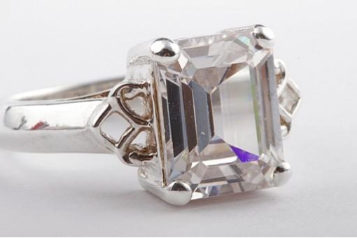 Kristall Ring 925 er Sterling Silber Größe 55 Top!