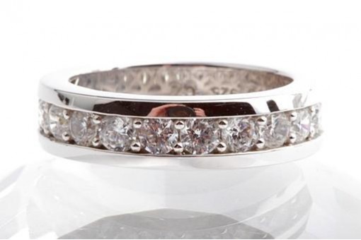 Halb Memory Kristall Ring 925 Sterlingsilber Gr. 54
