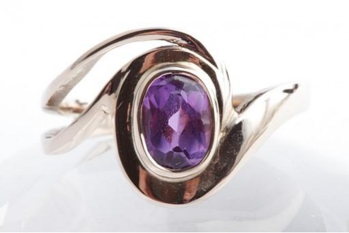 Ring Amethyst 333 8K Gelb Gold Gr. 51