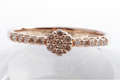 Diamant Ring 0,17ct 585 14K Rosé Gold Gr. 59