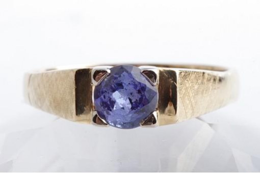 Tansanit Ring 900er 21K Gelb Gold Gr. 58