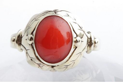 Korallen Ring 333 8K Gelb Gold Gr. 52