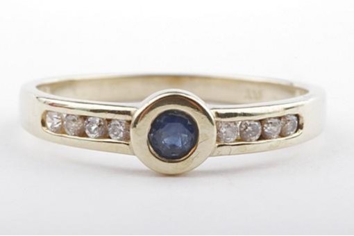 Saphir Kristall Ring 333 Gelbgold Größe 56 17,8mm
