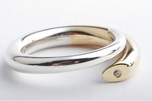 Solitär Brillant Diamant Ring 585 14K Gelb Gold 925 Sterlingsilber Gr. 53