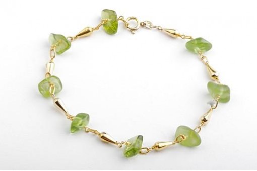 Armband 750 Gelb Gold 18k Gold Peridot Top