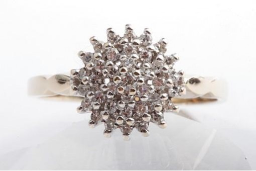 Brillant Diamant Ring 0,20ct 585 14K Gelb Gold Gr. 50