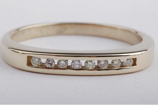 Brillant Diamant Ring 0,12ct 585 14K Gelb Gold Gr 58