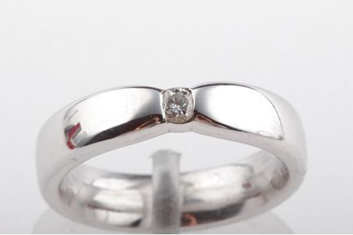 Brillant Diamant Ring Solitär 0,05ct 585 Weißgold 14kt