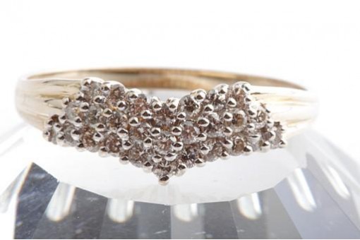 Diamant Ring 27 Brillanten in aus 585 14k Gelb Gold Gr. 64