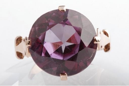 Amethyst Ring 585 14K Roségold Rotgold Durchmesser 14mm 54 17,2mm