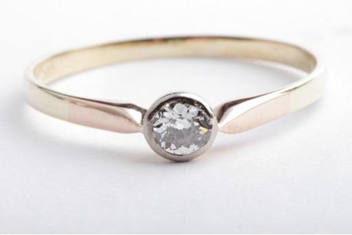 Diamant Ring 0,20ct antik Jugendstil Altschliff 585 Gelbgold 57 18,1mm