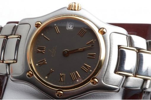 Ebel 1911 Stahlgold Damenuhr mit Datumsanzeige 26mm Quarz