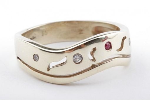 Kristall Rubin Ring 333 er 8k Gelbgold Gr59