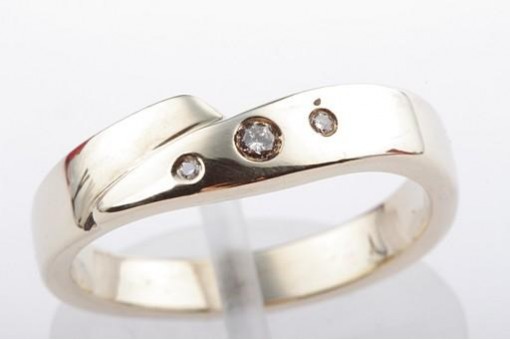 Brillant Diamant Ring 585 14k Gelb Gold Größe 53 Top!
