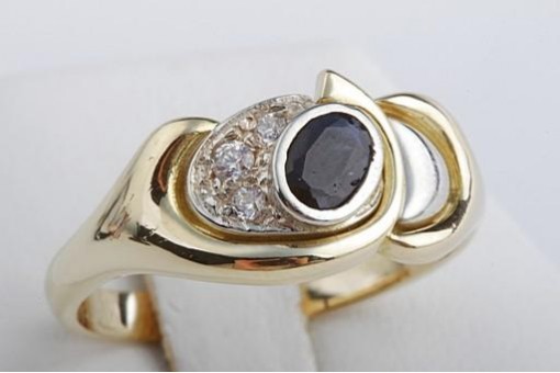 Ring Saphir Kristall 750 18kt Gelb Gold große Ringgröße 63 20,0mm