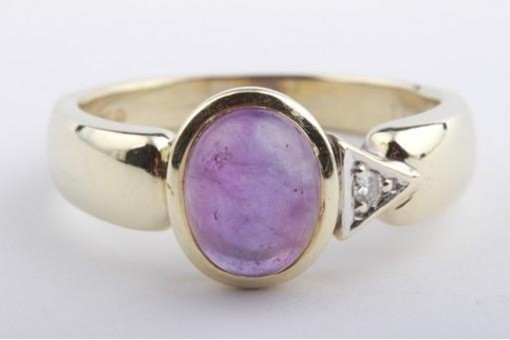 Amethyst Diamant Brilliant Brillant Ring 585 er Gelbgold
