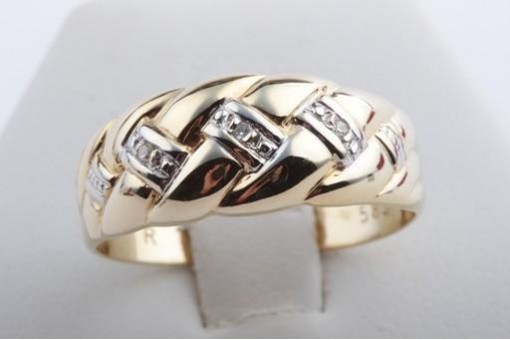 Brillant Diamant Ring in aus 585 er Gelbgold mit Brillanten Brillianten Gr 58