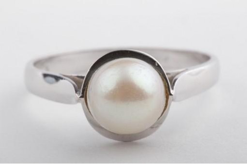 Perlen Ring 750 er 18k Weißgold pearl white gold