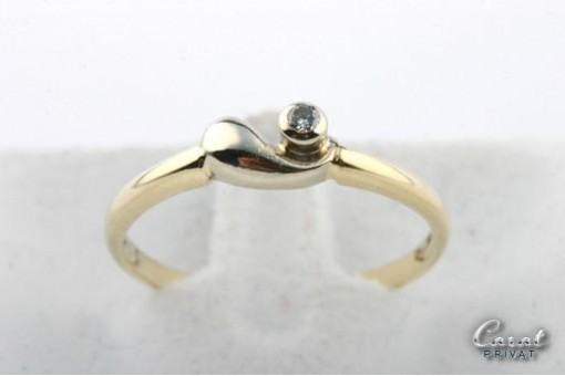 Brillant Diamant Ring 585 er 14kt Gelb Gold Brilliant Solitär Gr 56 Top!