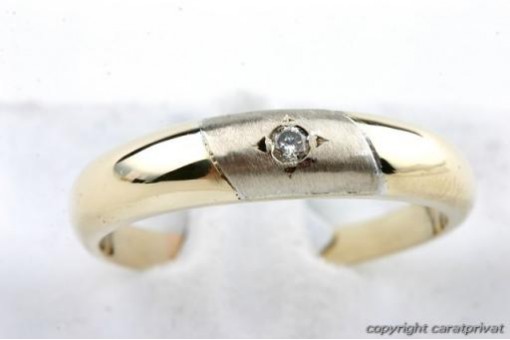 Brillant Diamant Ring 585 er Gelbgold Solitär Gr 66