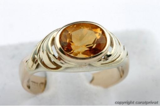 Topas Ring 8k 333 er Gelb Gold Gr 58 18,5mm Top!