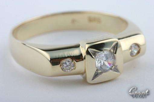 Kristall Ring 14k 585 Gelb Gold Gr 56 Top!