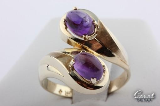 Amethyst Ring 8kt 333 er Gelb Gold Größe 55 Top!