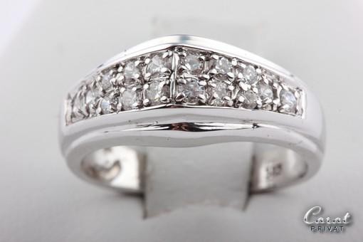Ring Kristall 14k 585 Weißgold Größe 49