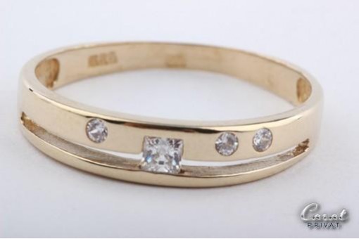 Ring Kristall 14kt 585 er Gelbgold Gr 56 17,8mm