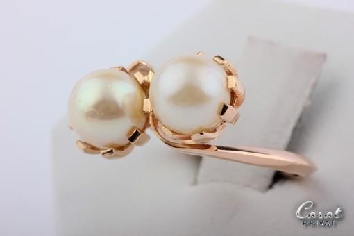 Perlenring 750 Rosé Gold 18kt Akoya Gr 50 15,7mm Rotgold Top!