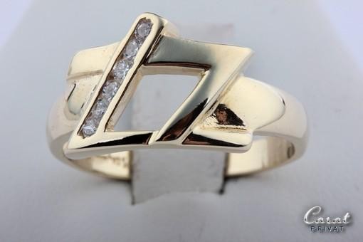 Ring Kristall 14kt 585 er Echtgold Gelbgold Gr.56 17,8mm