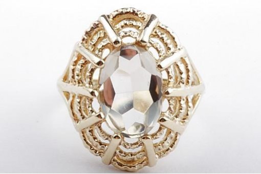 Topas Ring 585 14kt Gelb Gold Größe 53 16,9mm Top!
