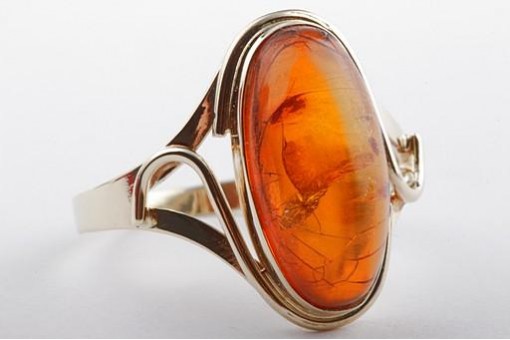 Bernstein Ring 16x7mm 333 Gelb  Gold 56 17,8 mm top