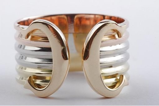 Ring 750 18K Tricolor 3 Farben Gold GG WG RG