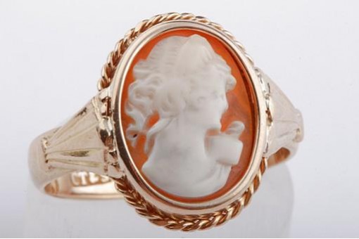 Gemmen Ring 20K Rosé Gold 13x9 mm Gr 54 Top!