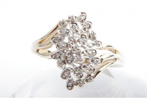 Brillant Diamant Ring 0,15ct 585 14K Gelbgold Gr. 59