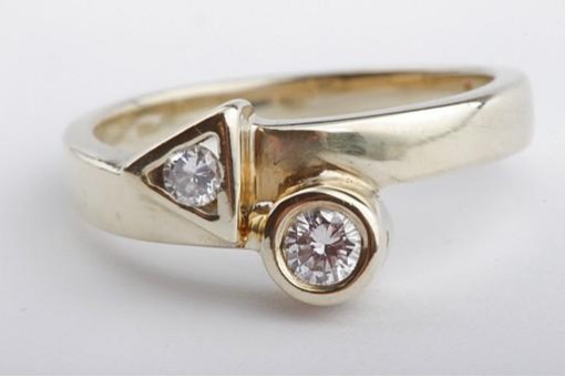 Ring Brillant Diamant 585 14K Gelb Gold Gr. 56 Top!