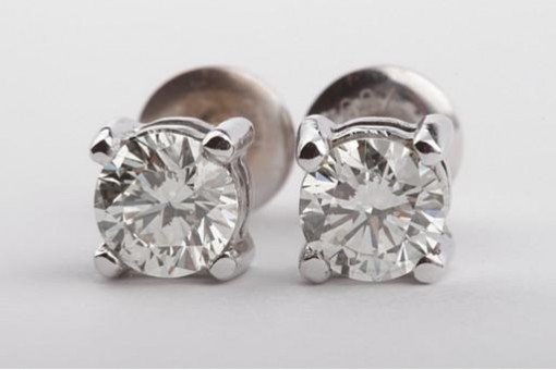 Brillant Diamant Ohrstecker 18K 750 Weiß Gold 1ct Ohrringe Edel!