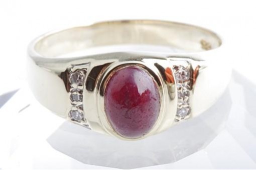 Rubin Diamant Brillant Ring 585 14K Gelbgold Gr. 64