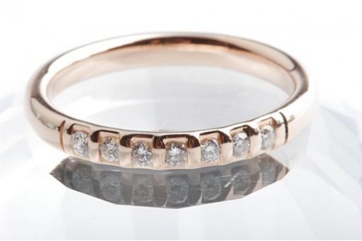 Schöner Ring 585 14K Rosegold mit 0,21ct Brillanten Diamanten Top!