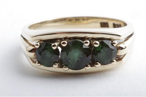 Turmalin Ring 585 14K Gelbgold Gr. 55